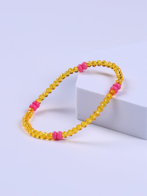 Multi Glass Stone Multi Color Minimalist Handmade Beaded Bracelet
