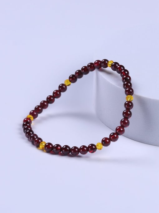 Red Garnet Multi Color Minimalist Handmade Beaded Bracelet