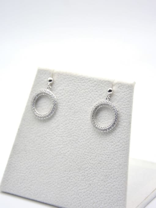 YUEFAN 925 Sterling Silver Cubic Zirconia White Minimalist Drop Earring 1