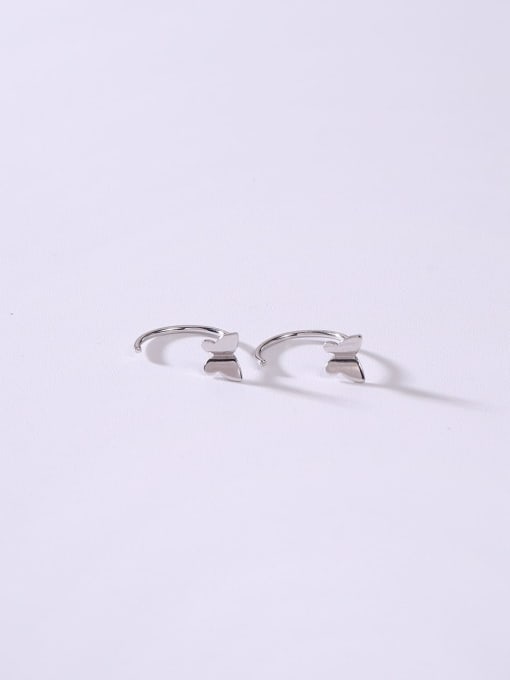 YUEFAN 925 Sterling Silver Minimalist Hook Earring 1