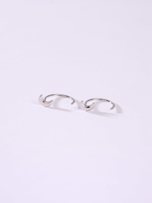 White 925 Sterling Silver Minimalist Hook Earring