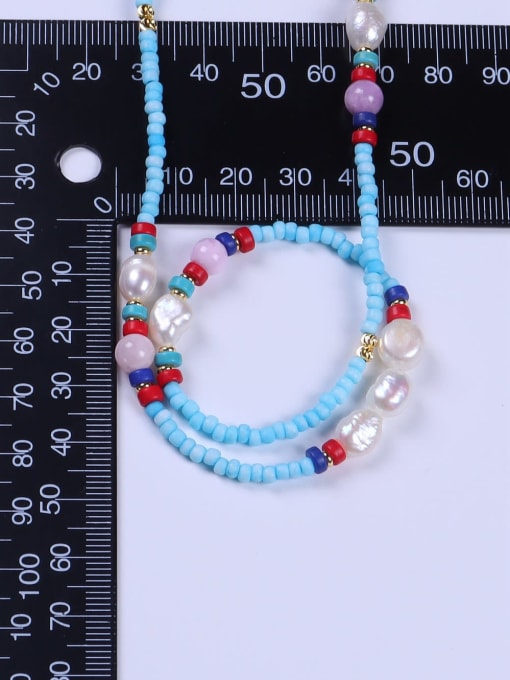 BYG Beads Stainless steel Bead Multi Color Minimalist Beaded Necklace 3