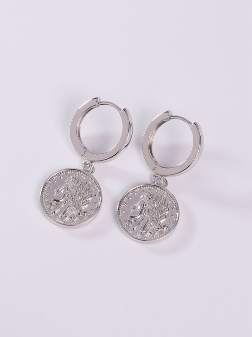 White 925 Sterling Silver Minimalist Drop Earring