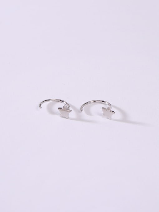 YUEFAN 925 Sterling Silver Minimalist Hook Earring 2