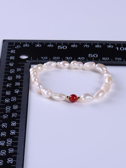 BYG Beads Stainless steel Freshwater Pearl Multi Color Minimalist Handmade Beaded Bracelet 3