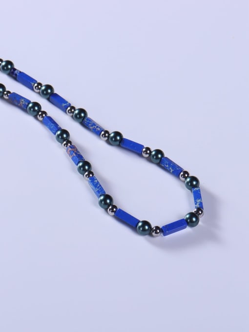 Multi Stainless steel Shell Multi Color Minimalist Beaded Necklace