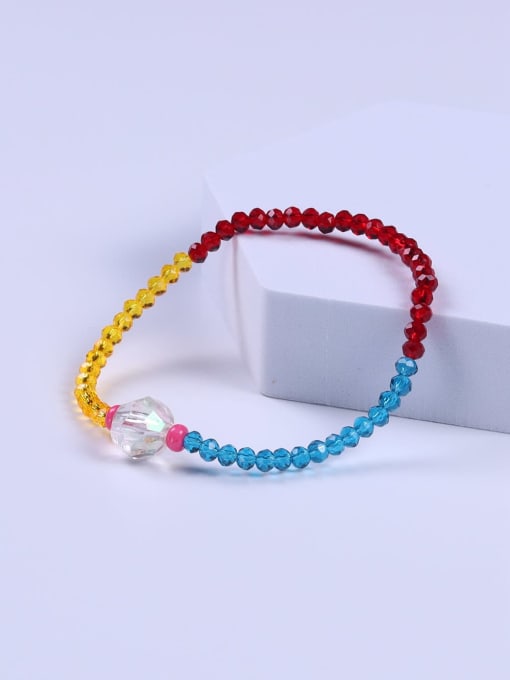BYG Beads Glass Stone Multi Color Minimalist Handmade Beaded Bracelet 2