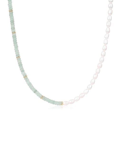 BYG Beads Brass Crystal Irregular Minimalist Cuban Necklace 0