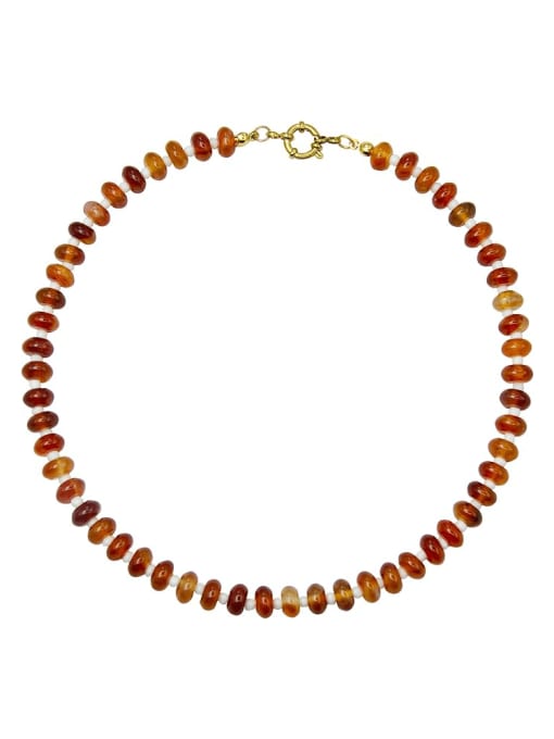 BYG Beads Brass Crystal Irregular Minimalist Cuban Necklace 0