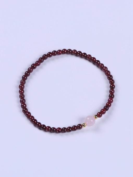 BYG Beads Carnelian Multi Color Minimalist Handmade Beaded Bracelet