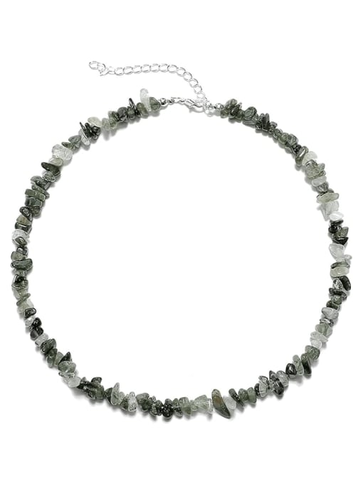 BYG Beads Brass Crystal Irregular Minimalist Cuban Necklace 1