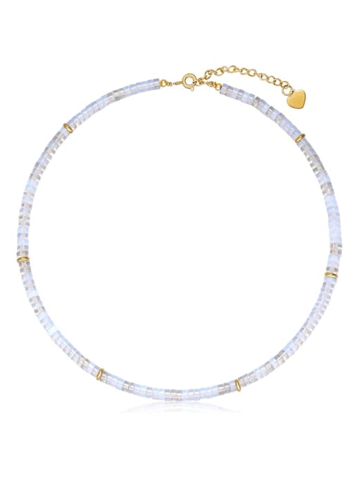 BYG Beads Brass Crystal Irregular Minimalist Cuban Necklace 0