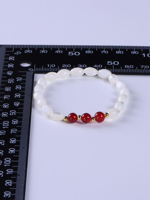 BYG Beads Shell Multi Color Minimalist Handmade Beaded Bracelet 3