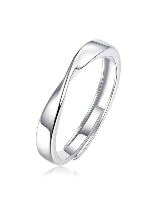 Jane Stone 925 Sterling Silver Moissanite White Minimalist Couple Ring 2