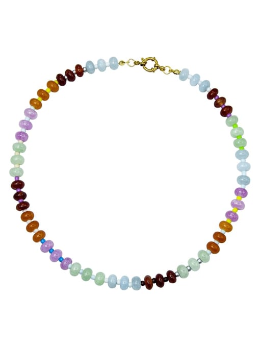 BYG Beads Brass Crystal Irregular Minimalist Cuban Necklace 3