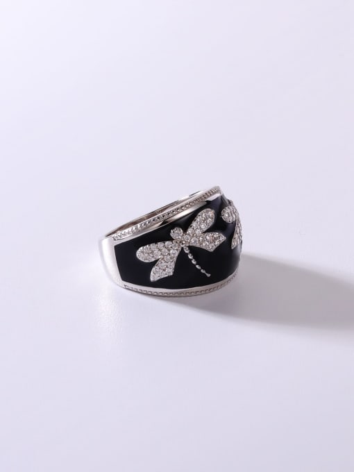 YUEFAN 925 Sterling Silver Dragonfly Minimalist Band Ring 5