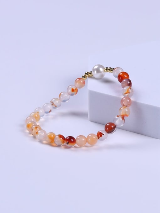 BYG Beads Stainless steel Carnelian Multi Color Minimalist Handmade Beaded Bracelet 2