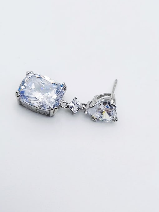YUEFAN 925 Sterling Silver High Carbon Diamond White Minimalist Earring 4