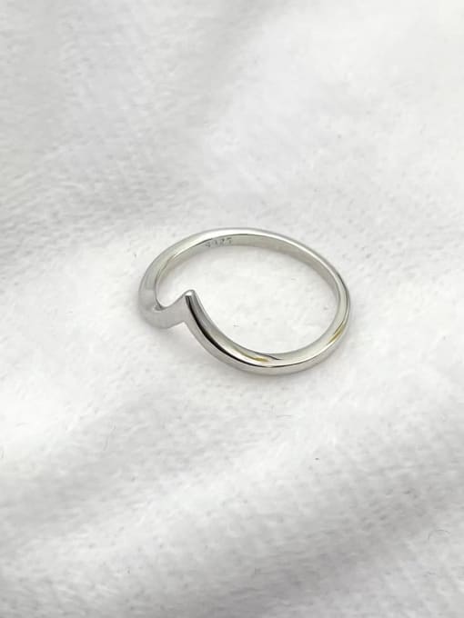 YUEFAN 925 Sterling Silver Minimalist Band Ring 2