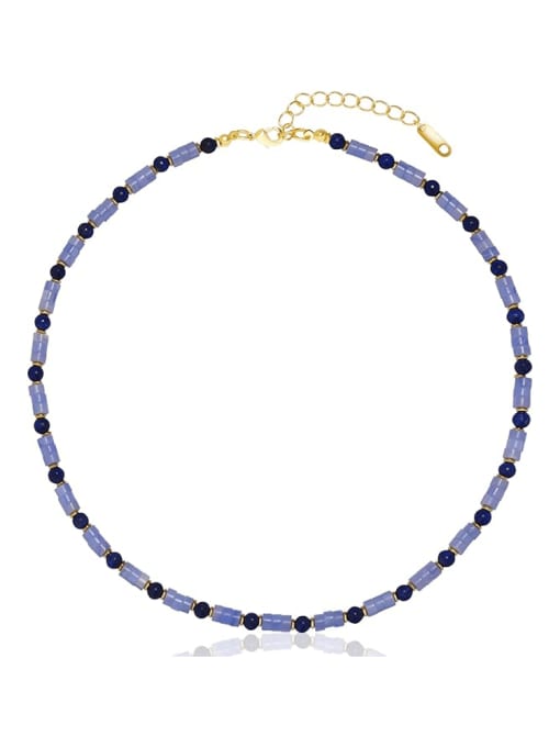 BYG Beads Brass Crystal Irregular Minimalist Cuban Necklace 0