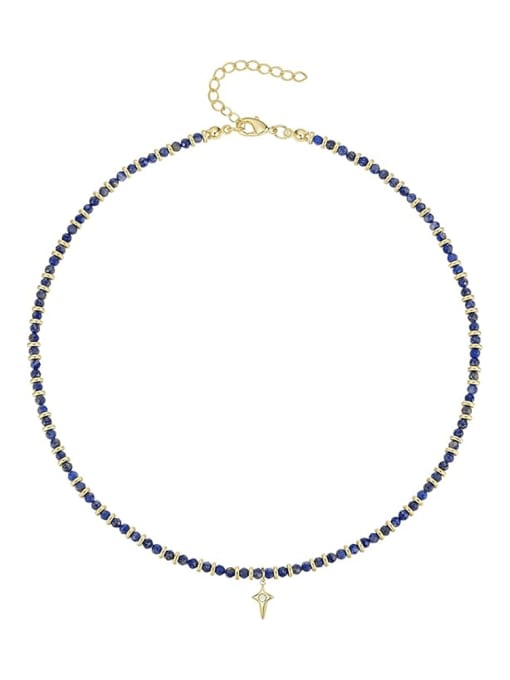 BYG Beads Brass Crystal Round Minimalist Cuban Necklace 0