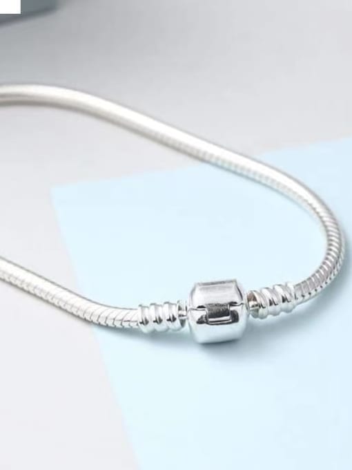 YUEFAN 925 Sterling Silver Snake Minimalist Link Bracelet 3