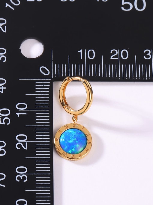 OPAL 925 Sterling Silver Synthetic Opal Multi Color Minimalist Drop Earring 4