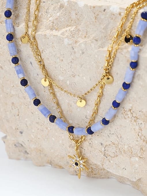 BYG Beads Brass Crystal Irregular Minimalist Cuban Necklace 3