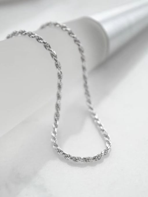 White45CM2MM8g 925 Sterling Silver Minimalist Rope Chain