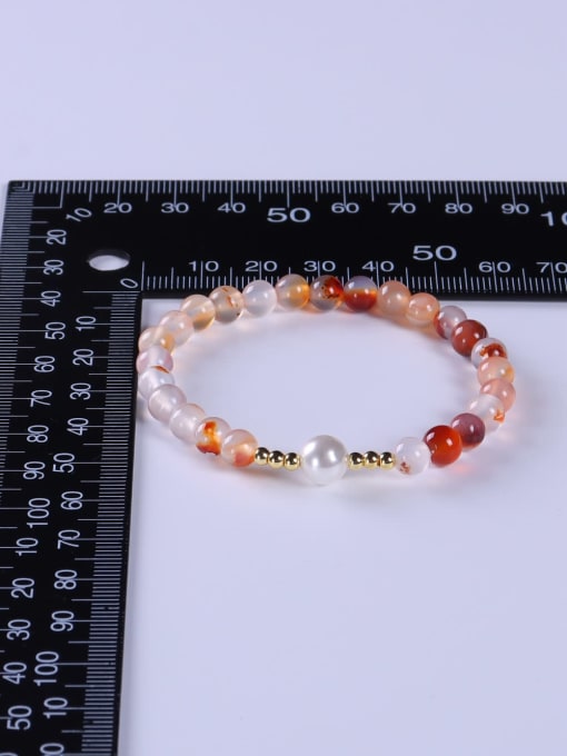 BYG Beads Stainless steel Carnelian Multi Color Minimalist Handmade Beaded Bracelet 3