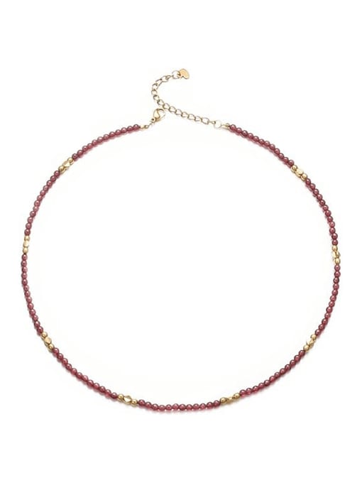 BYG Beads Brass Crystal Round Minimalist Cuban Necklace 0