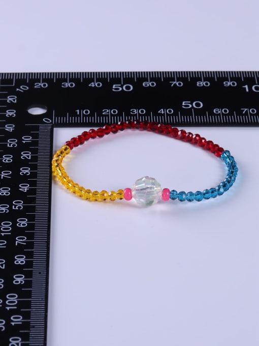 BYG Beads Glass Stone Multi Color Minimalist Handmade Beaded Bracelet 3