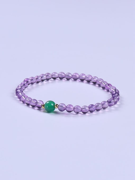 BYG Beads Amethyst Multi Color Minimalist Handmade Beaded Bracelet 1