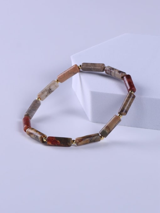 Multi Stainless steel Agate Multi Color Minimalist Handmade Beaded Bracelet