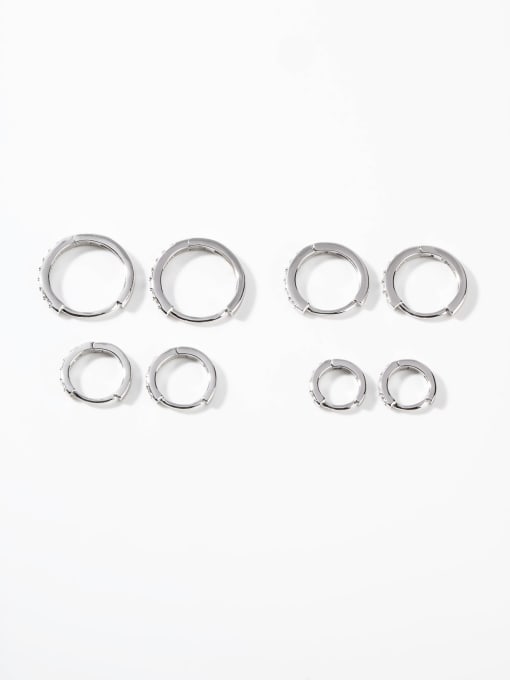 YUEFAN 925 Sterling Silver Cubic Zirconia White Minimalist Clip Earring 3