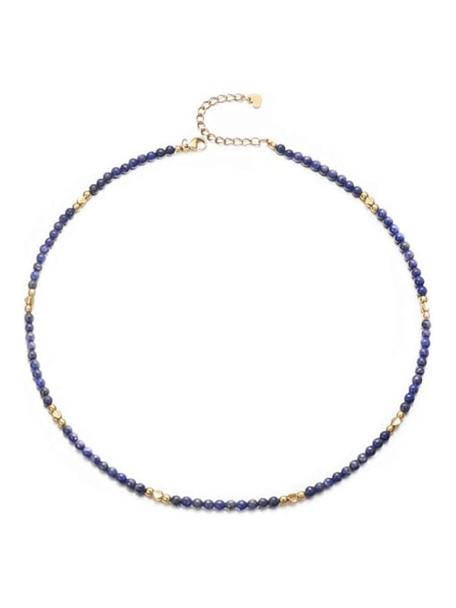 BYG Beads Brass Crystal Round Minimalist Cuban Necklace 3