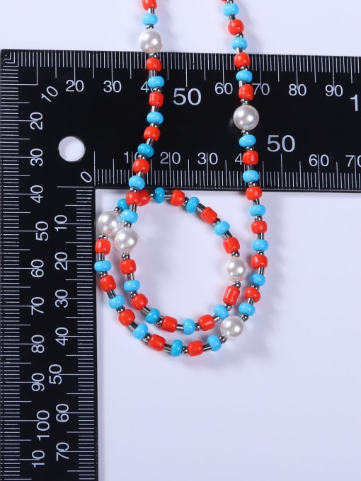 BYG Beads Stainless steel Shell Multi Color Minimalist Beaded Necklace 3
