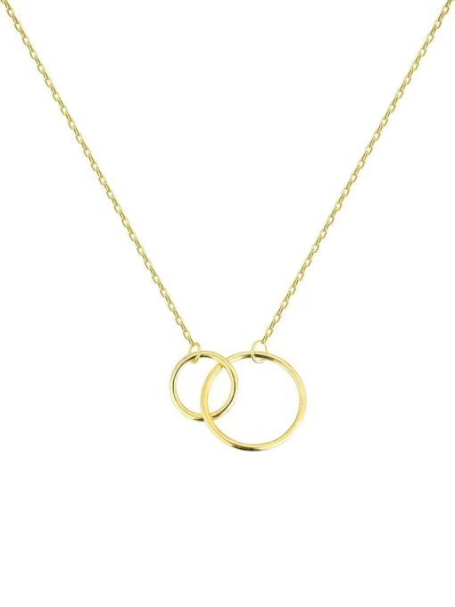 Yellow 925 Sterling Silver Minimalist Link Necklace