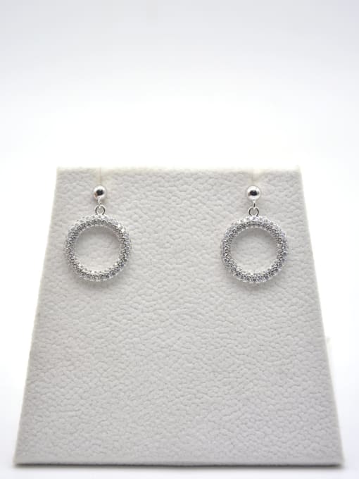 YUEFAN 925 Sterling Silver Cubic Zirconia White Minimalist Drop Earring 2