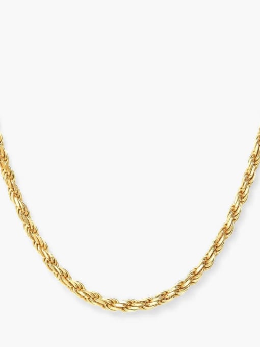 Yellow50CM2.5MM9g 925 Sterling Silver Minimalist Rope Chain