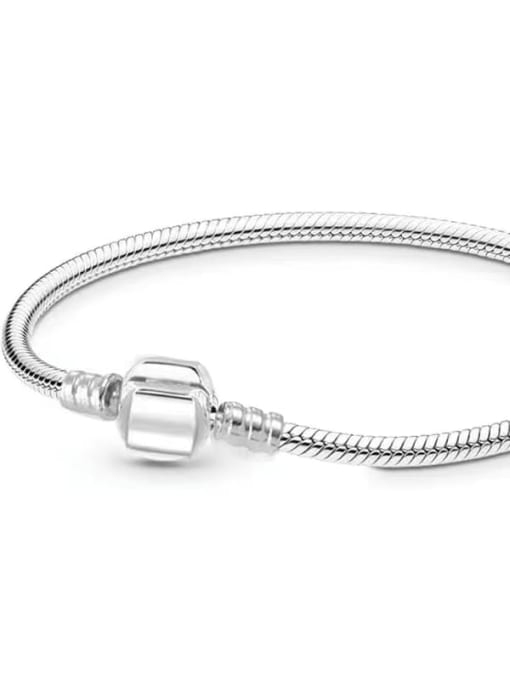 YUEFAN 925 Sterling Silver Snake Minimalist Link Bracelet