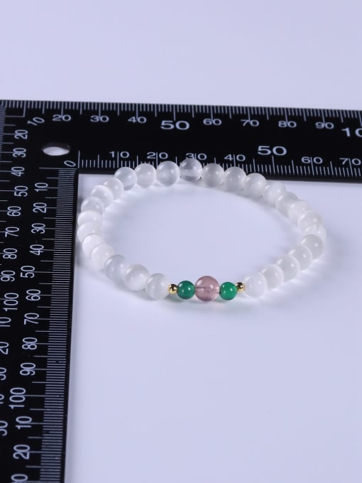 BYG Beads Cats Eye Multi Color Minimalist Handmade Beaded Bracelet 3