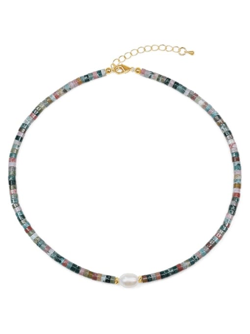 BYG Beads Brass Crystal Irregular Minimalist Cuban Necklace 0