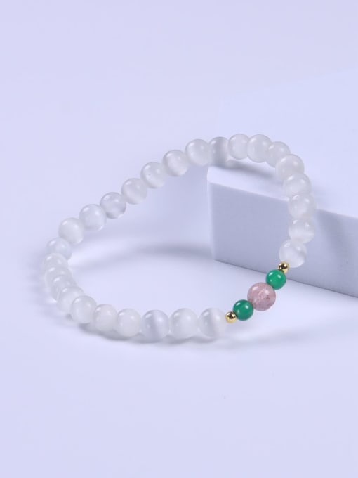 BYG Beads Cats Eye Multi Color Minimalist Handmade Beaded Bracelet 2