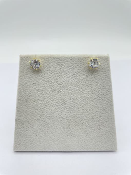 YUEFAN 925 Sterling Silver Cubic Zirconia White Minimalist Stud Earring 1