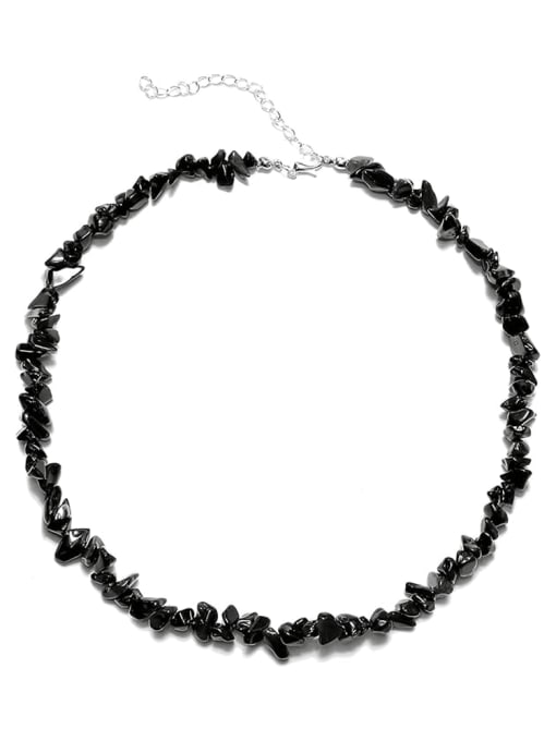 BYG Beads Brass Crystal Irregular Minimalist Cuban Necklace 3