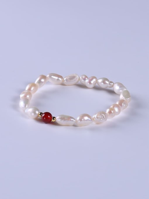 BYG Beads Stainless steel Freshwater Pearl Multi Color Minimalist Handmade Beaded Bracelet 1