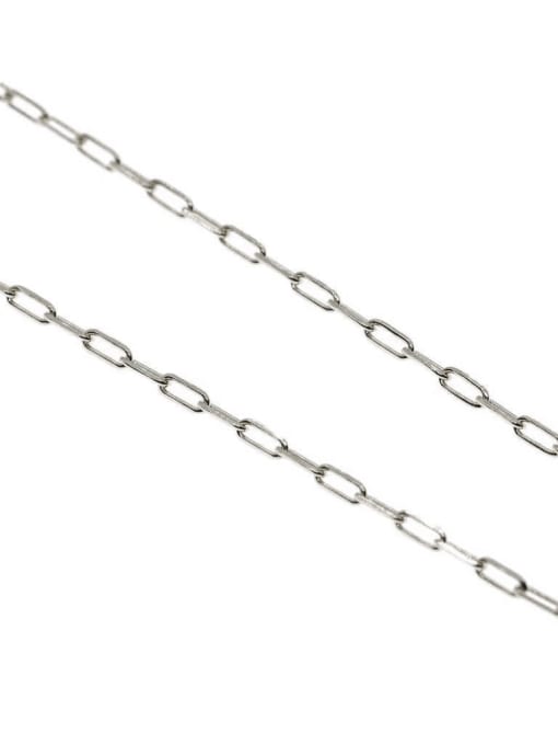White35CM+5CM3mm*7mm 925 Sterling Silver Minimalist Cable Chain