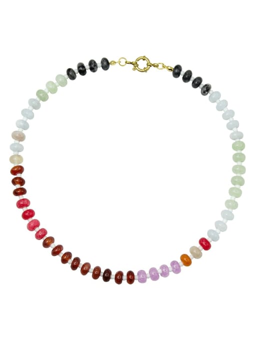 BYG Beads Brass Crystal Irregular Minimalist Cuban Necklace 2