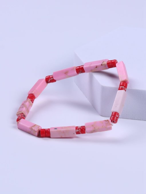 Multi Porcelain Multi Color Minimalist Handmade Beaded Bracelet